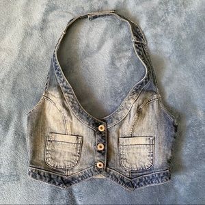 G by Guess Denim Vest (Pre-owned, Good Condition)
